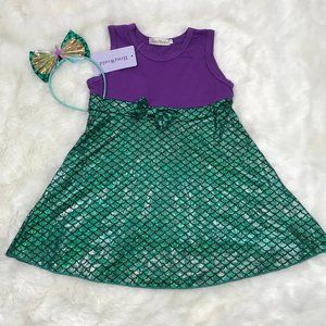 NWT Kids Mermaid cosplay Costume Dress size 5t